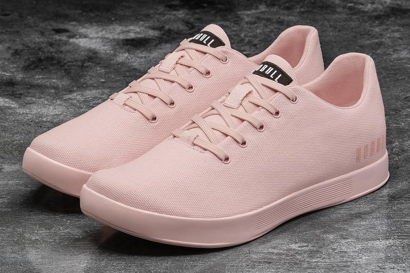 Pink Nobull Blush Canvas Men's Trainers | CA M1454Q